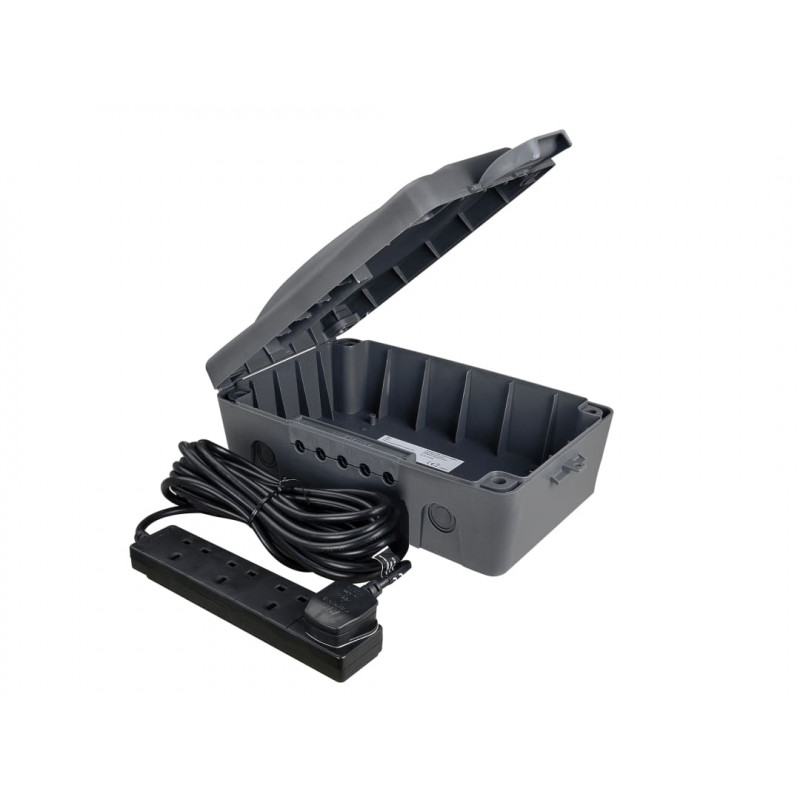 Masterplug WBXBFG10B-MP Weatherproof Box with 10m 240V 4-Way Bar