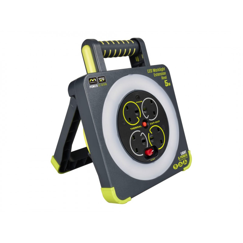 Masterplug WLU05134SL-PX Work Light Cable Reel 240V 13A 4-Socket 5m Masterplug WLU05134SL-PX Work Light Cable Reel 240V 13A 4-Socket 5m
