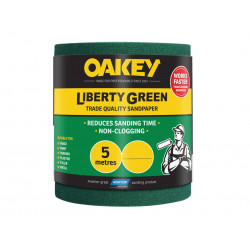 Oakey 66261116688 Liberty Green Sanding Roll 115mm x 5m Medium 80G