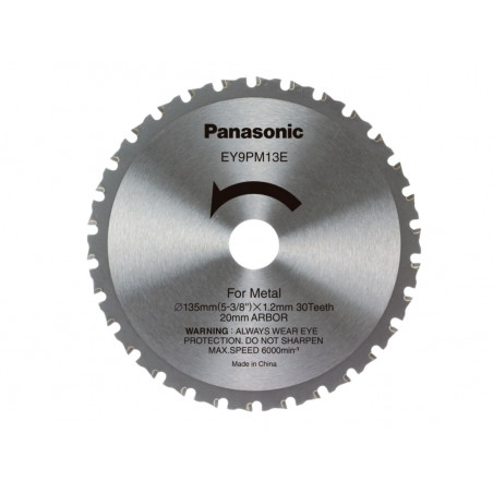 Panasonic EY9PM13E32 Metal Cutting TCT Blade 135 x 20mm x 30T