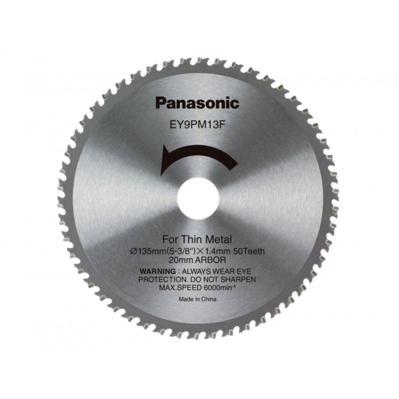 Panasonic EY9PM13F32 Metal Cutting TCT Blade 135 x 20mm x 50T Panasonic EY9PM13F32 Metal Cutting TCT Blade 135 x 20mm x 50T