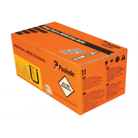 Paslode 141266 3.1 x 75mm 350 Ring Nails Stainless Steel Finish Box of 1100 + 1 Fuel Cell