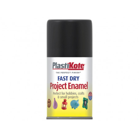 PlastiKote 001010 Fast Dry Enamel Aerosol Gloss Black 100ml