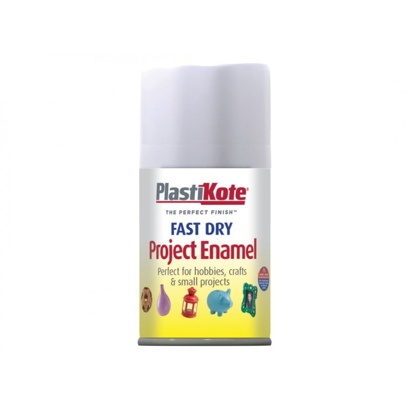 PlastiKote 001021 Fast Dry Enamel Aerosol Matt White 100ml PlastiKote 001021 Fast Dry Enamel Aerosol Matt White 100ml