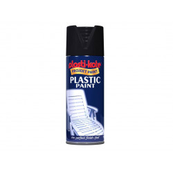 PlastiKote 440.0010606.076 Plastic Paint Spray Black Gloss 400ml