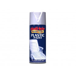 PlastiKote 010607 Plastic Paint Spray White Gloss 400ml