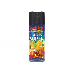 PlastiKote 011100 Gloss Super Spray Black 400ml