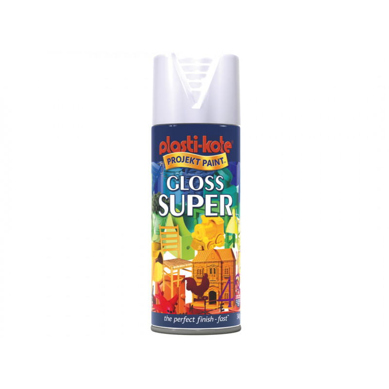 PlastiKote 011109 Gloss Super Spray White 400ml PlastiKote 011109 Gloss Super Spray White 400ml