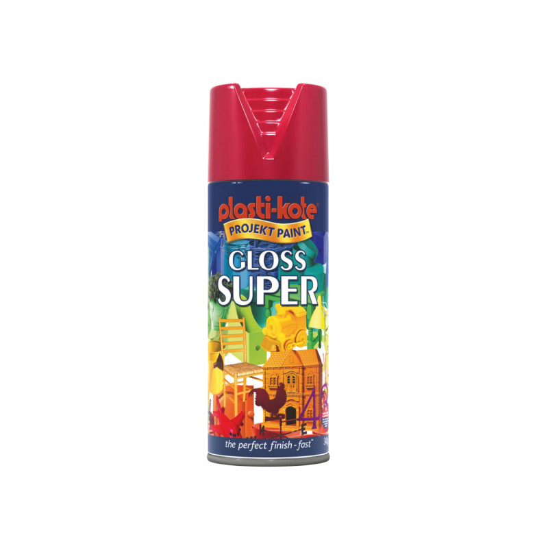 PlastiKote 011120 Gloss Super Spray Bright Red 400ml PlastiKote 011120 Gloss Super Spray Bright Red 400ml