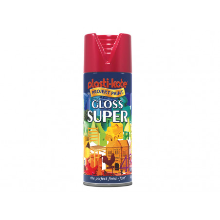 PlastiKote 011120 Gloss Super Spray Bright Red 400ml