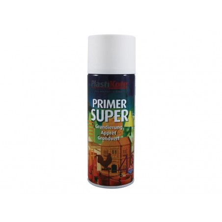 PlastiKote 011145 Super Spray Primer White 400ml