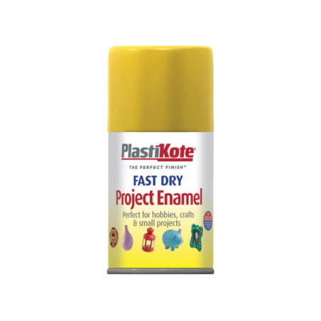 PlastiKote 001130 Fast Dry Enamel Aerosol Buttercup Yellow 100ml