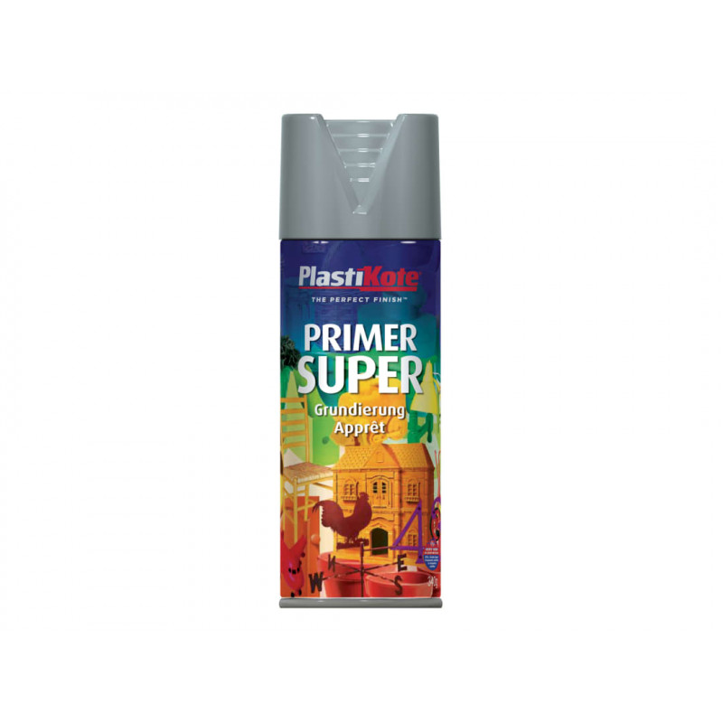 PlastiKote 011148 Super Spray Primer Grey 400ml PlastiKote 011148 Super Spray Primer Grey 400ml