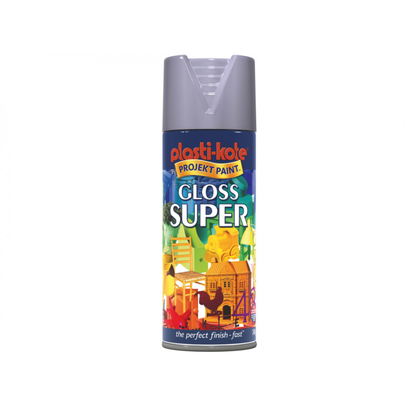 PlastiKote 011149 Gloss Super Spray Aluminium 400ml PlastiKote 011149 Gloss Super Spray Aluminium 400ml