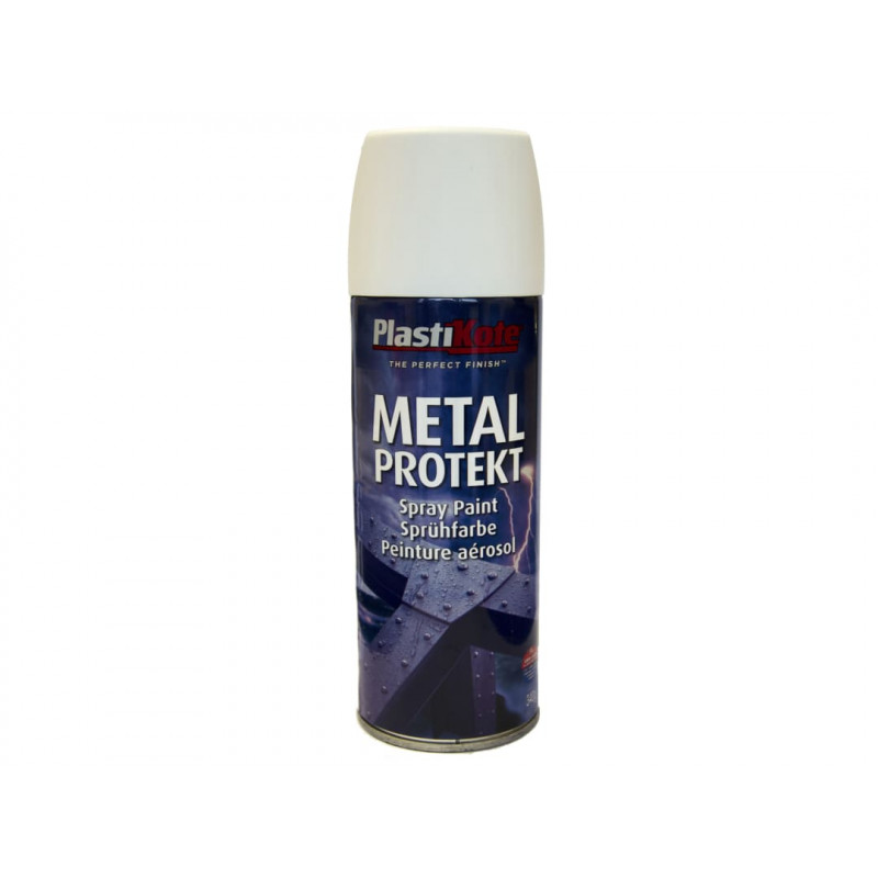 PlastiKote 001287 Metal Protekt Spray Satin White 400ml PlastiKote 001287 Metal Protekt Spray Satin White 400ml