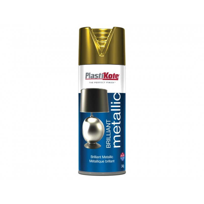 PlastiKote 440160 Brilliant Metallic Spray Gold 400ml PlastiKote 440160 Brilliant Metallic Spray Gold 400ml