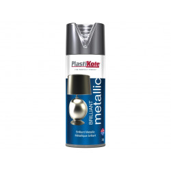 PlastiKote 440161 Brilliant Metallic Spray Silver 400ml