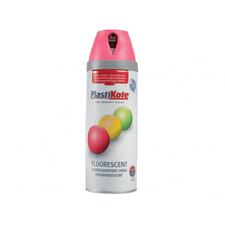 PlastiKote 001900 Twist & Spray Fluorescent Pink 400ml