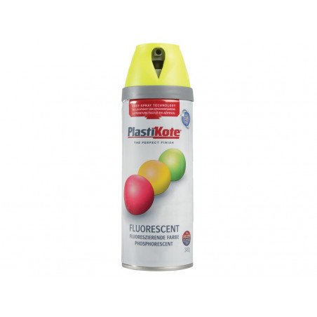 PlastiKote 001901 Twist & Spray Fluorescent Yellow 400ml