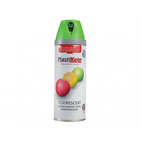 PlastiKote 001903 Twist & Spray Fluorescent Green 400ml