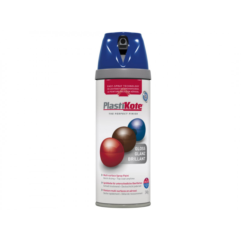 PlastiKote 021111 Twist & Spray Gloss Pacific Blue 400ml PlastiKote 021111 Twist & Spray Gloss Pacific Blue 400ml