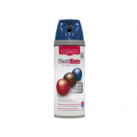 PlastiKote 021112 Twist & Spray Gloss Royal Blue 400ml