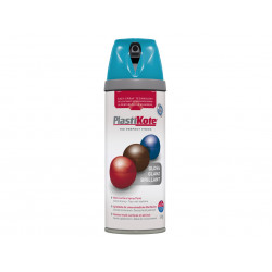 PlastiKote 021118 Twist & Spray Gloss Mediterranean Blue 400ml