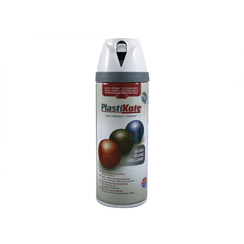 PlastiKote 440.0021122.076 Twist & Spray Gloss Pure Brilliant White 400ml PlastiKote 440.0021122.076 Twist & Spray Gloss Pure Brilliant White 400ml