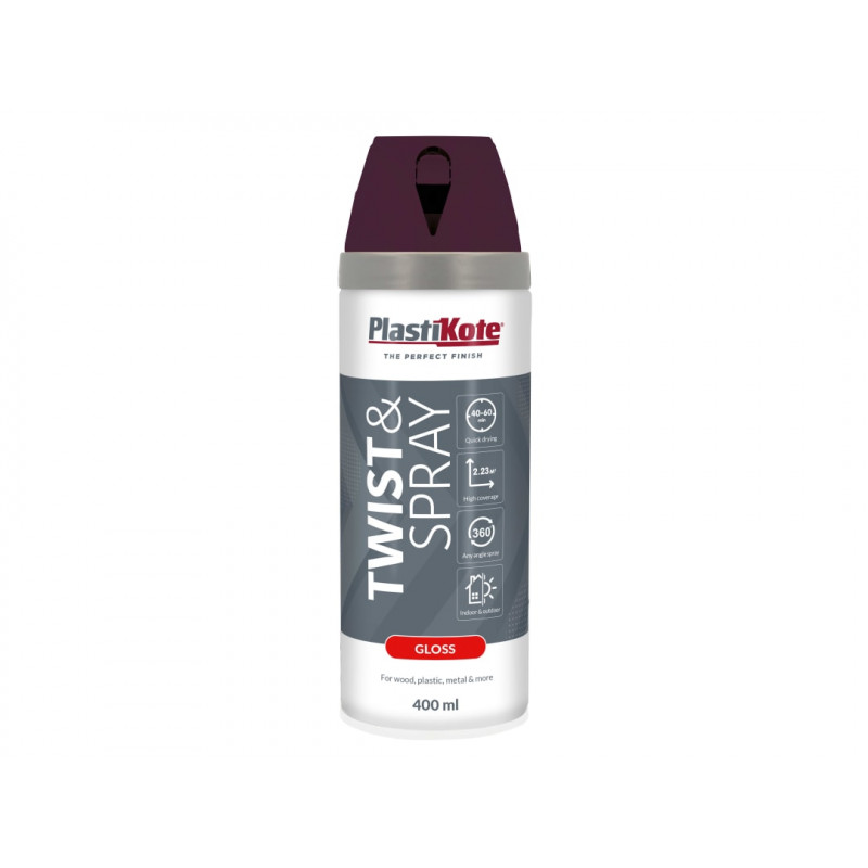 PlastiKote 021123 Twist & Spray Gloss Purple Violet 400ml