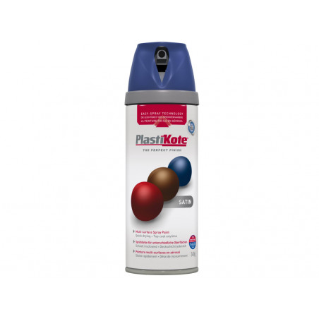 PlastiKote 022111 Twist & Spray Satin Night Navy 400ml