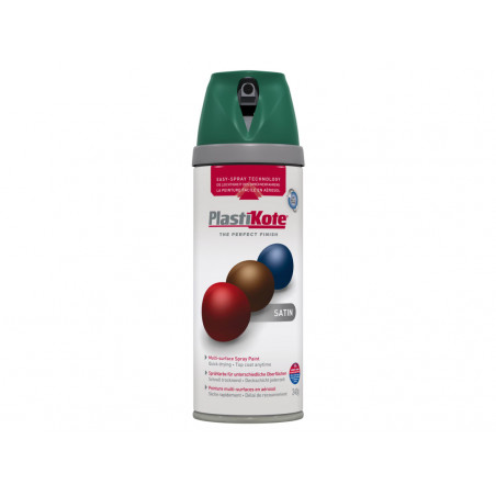PlastiKote 022112 Twist & Spray Satin Hunter Green 400ml