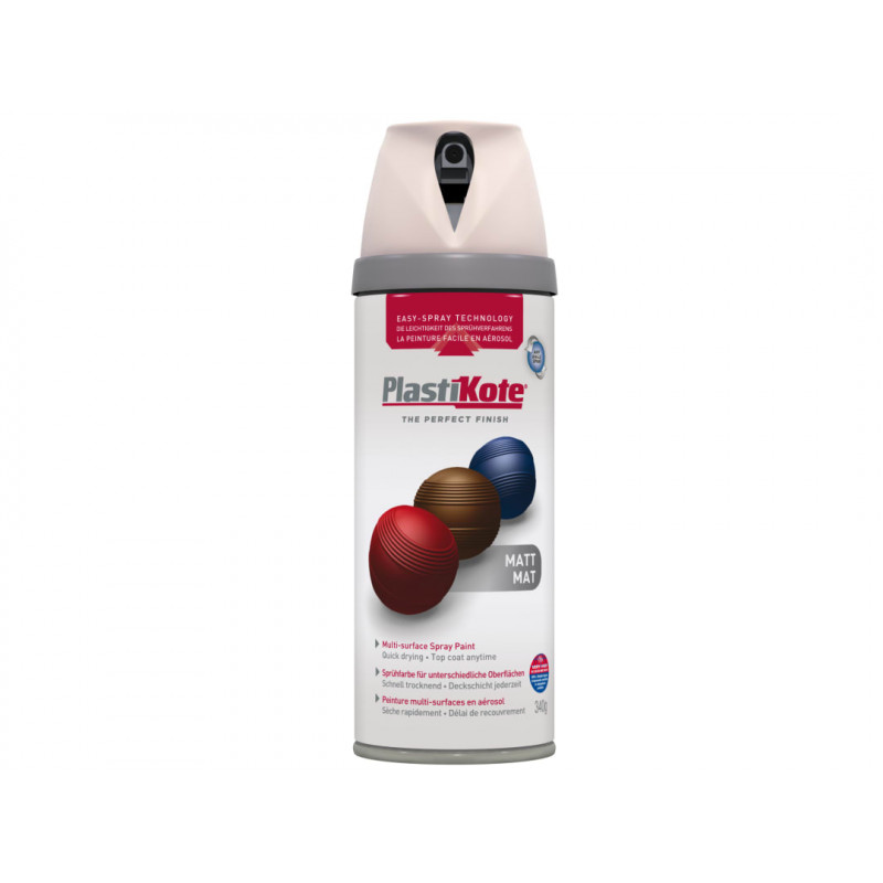 PlastiKote 023103 Twist & Spray Matt Antique White 400ml
