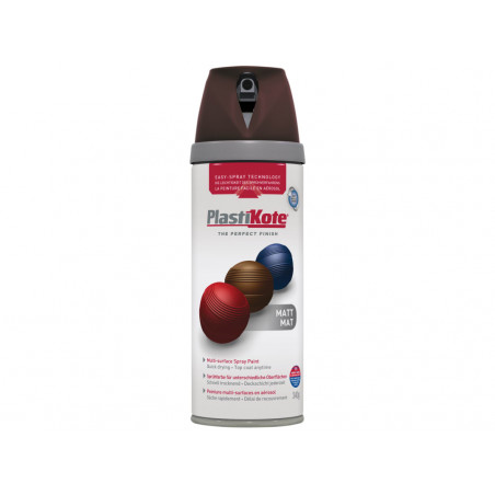 PlastiKote 023106 Twist & Spray Matt Chocolate 400ml