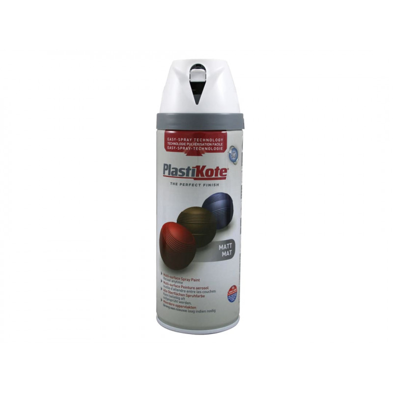 PlastiKote 440.0023112.076 Twist & Spray Matt Pure Brilliant White 400ml PlastiKote 440.0023112.076 Twist & Spray Matt Pure Brilliant White 400ml