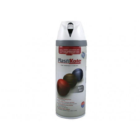 PlastiKote 440.0023112.076 Twist & Spray Matt Pure Brilliant White 400ml