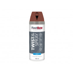 PlastiKote 023124 Twist & Spray Matt 400ml Pantile Red
