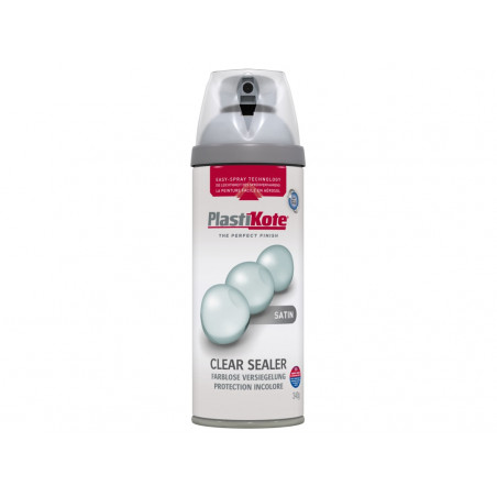 PlastiKote 024001 Twist & Spray Satin Clear Sealer 400ml