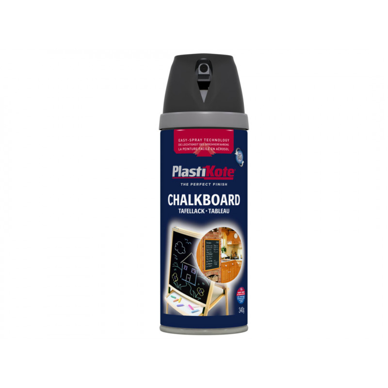 PlastiKote 026001 Twist & Spray Chalkboard Paint Black 400ml PlastiKote 026001 Twist & Spray Chalkboard Paint Black 400ml