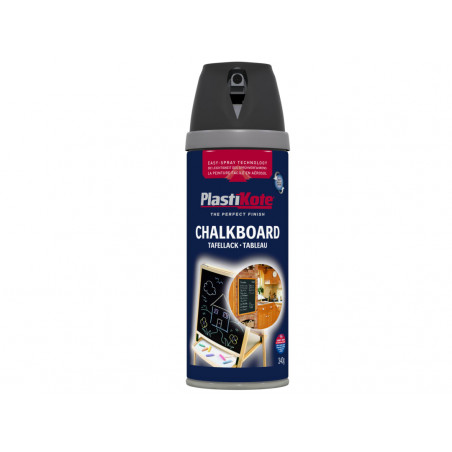PlastiKote 026001 Twist & Spray Chalkboard Paint Black 400ml