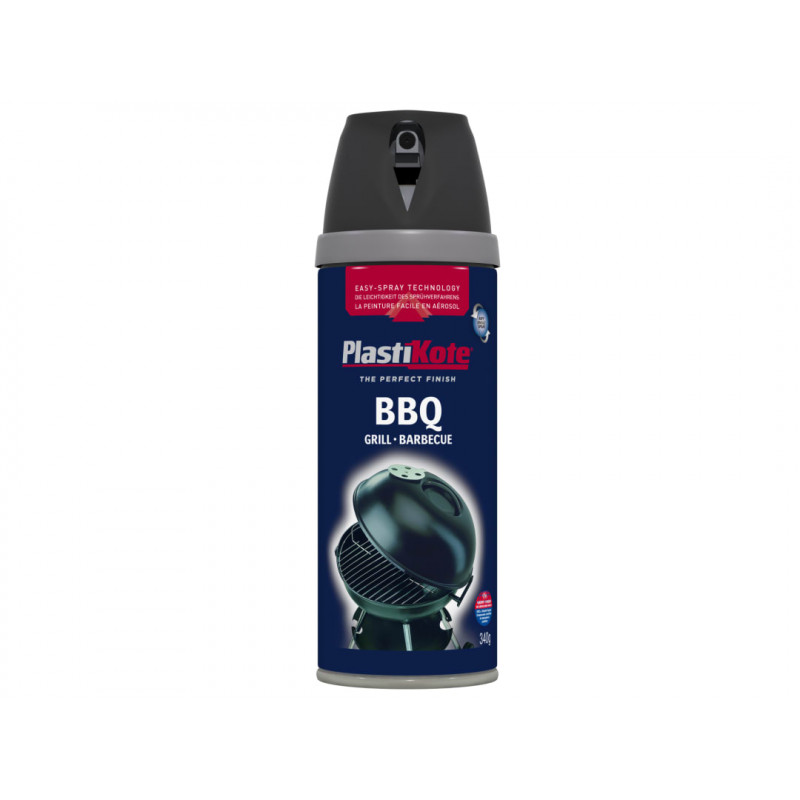 PlastiKote 026020 Twist & Spray BBQ Paint Black 400ml PlastiKote 026020 Twist & Spray BBQ Paint Black 400ml