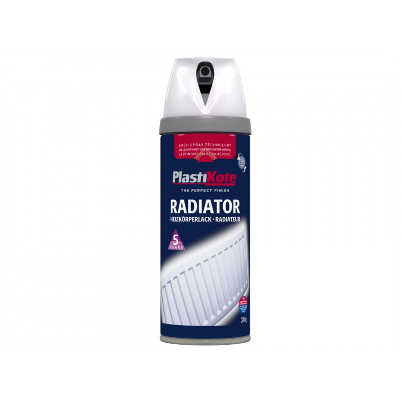 PlastiKote 026100 Twist & Spray Radiator Gloss White 400ml PlastiKote 026100 Twist & Spray Radiator Gloss White 400ml