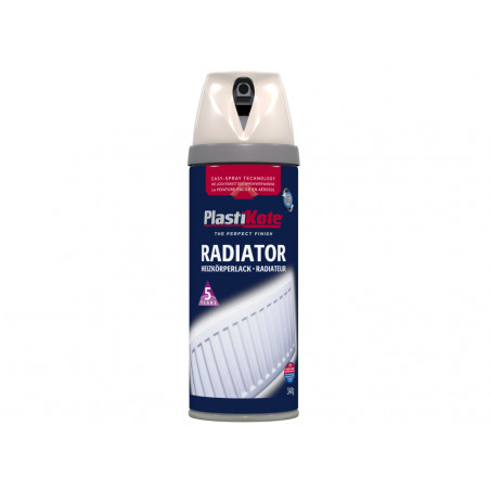 PlastiKote 026101 Twist & Spray Radiator Magnolia 400ml