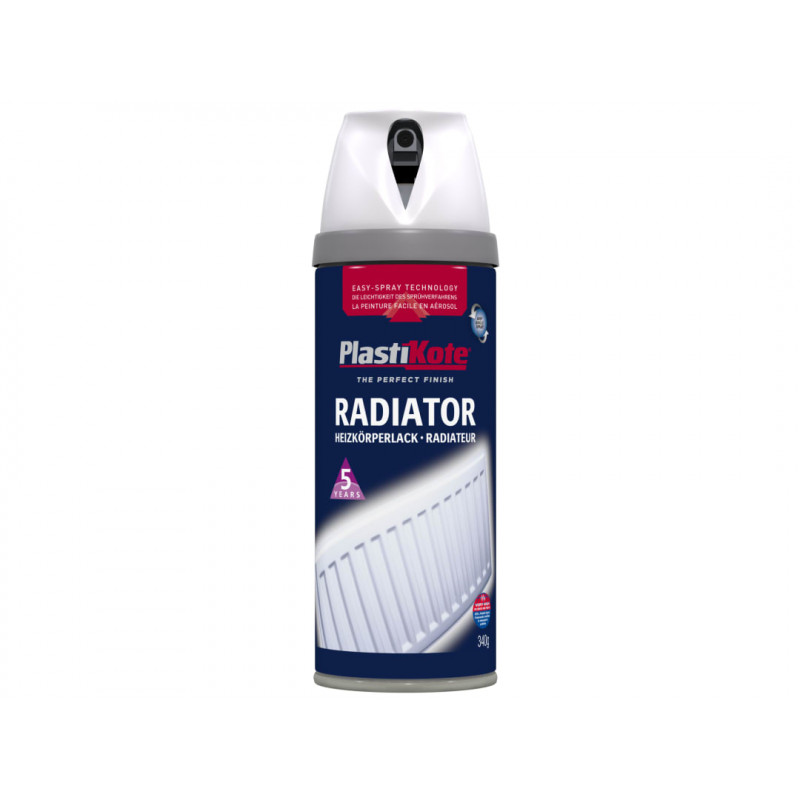 PlastiKote 026102 Twist & Spray Radiator Satin White 400ml PlastiKote 026102 Twist & Spray Radiator Satin White 400ml