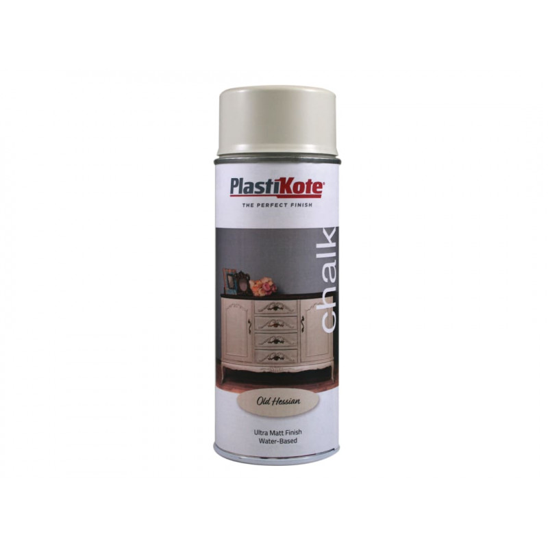 PlastiKote 027101 Chalk Finish Spray Old Hessian 400ml PlastiKote 027101 Chalk Finish Spray Old Hessian 400ml