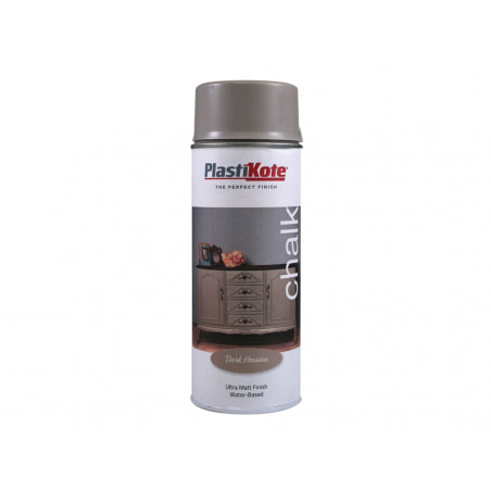 PlastiKote 027102 Chalk Finish Spray Dark Hessian 400ml