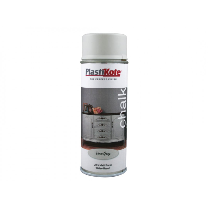 PlastiKote 027109 Chalk Finish Spray Dove Grey 400ml PlastiKote 027109 Chalk Finish Spray Dove Grey 400ml