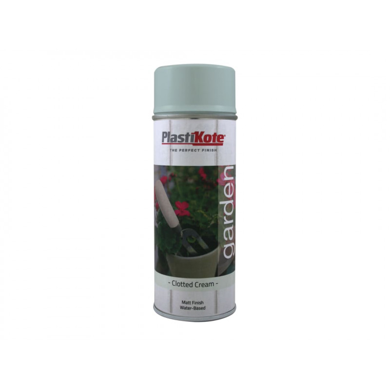 PlastiKote 027204 Garden Colours Spray Paint Clotted Cream 400ml PlastiKote 027204 Garden Colours Spray Paint Clotted Cream 400ml