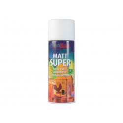 PlastiKote 011107 Matt Super Spray White 400ml