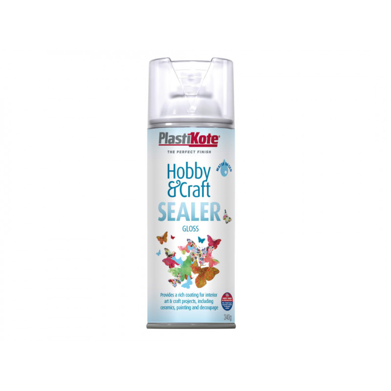 PlastiKote 414001 Hobby & Craft Sealer Spray Clear Gloss 400ml PlastiKote 414001 Hobby & Craft Sealer Spray Clear Gloss 400ml