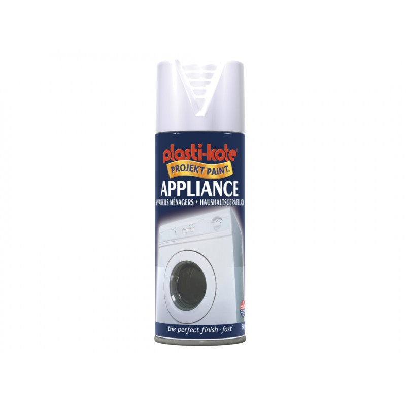 PlastiKote 025649 Twist & Spray Appliance Enamel Gloss White 400ml PlastiKote 025649 Twist & Spray Appliance Enamel Gloss White 400ml